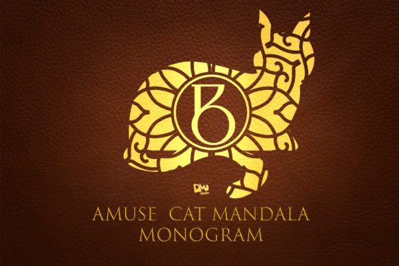 Amuse Cat Mandala Monogram: The Purrfect Decorative Font for Crafters