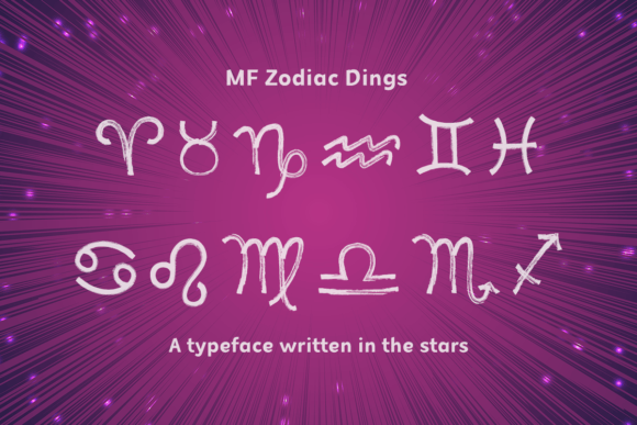 Boost Campaign Visuals with the Mf Zodiac Dings Typeface