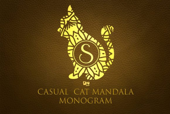 Casual Cat Mandala Monogram Typeface