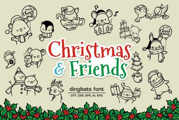 Christmas and Friends Font for Festive Design