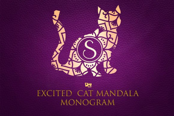 Excited Cat Mandala Monogram: A Decorative Typeface for Bold Branding