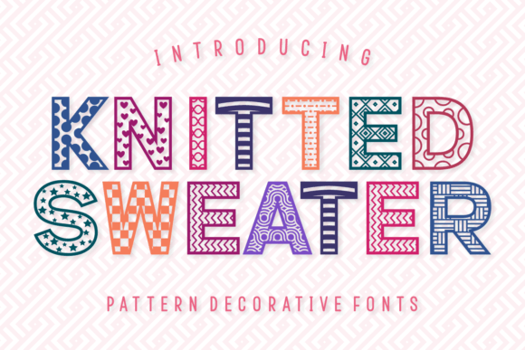 Knitted Sweater: A Cozy Decorative Font for Web Headers