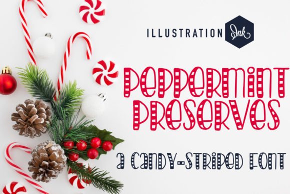 Peppermint Preserves: A Festive Decorative Font for Makers