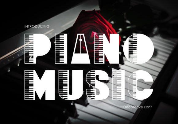 Piano Music: A Decorative Font for Editorial Design
