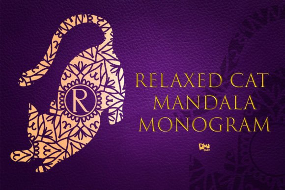 Relaxed Cat Mandala Monogram: A Playful Typeface for Web Design