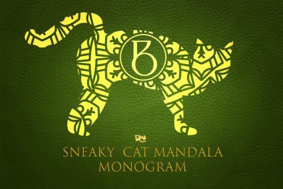 Sneaky Cat Mandala Monogram: The Ultimate Decorative Font for Crafters