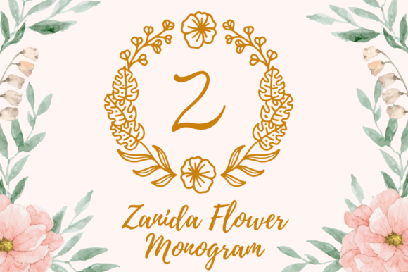 Zanida Flower Monogram: A Decorative Font for Editorial Design